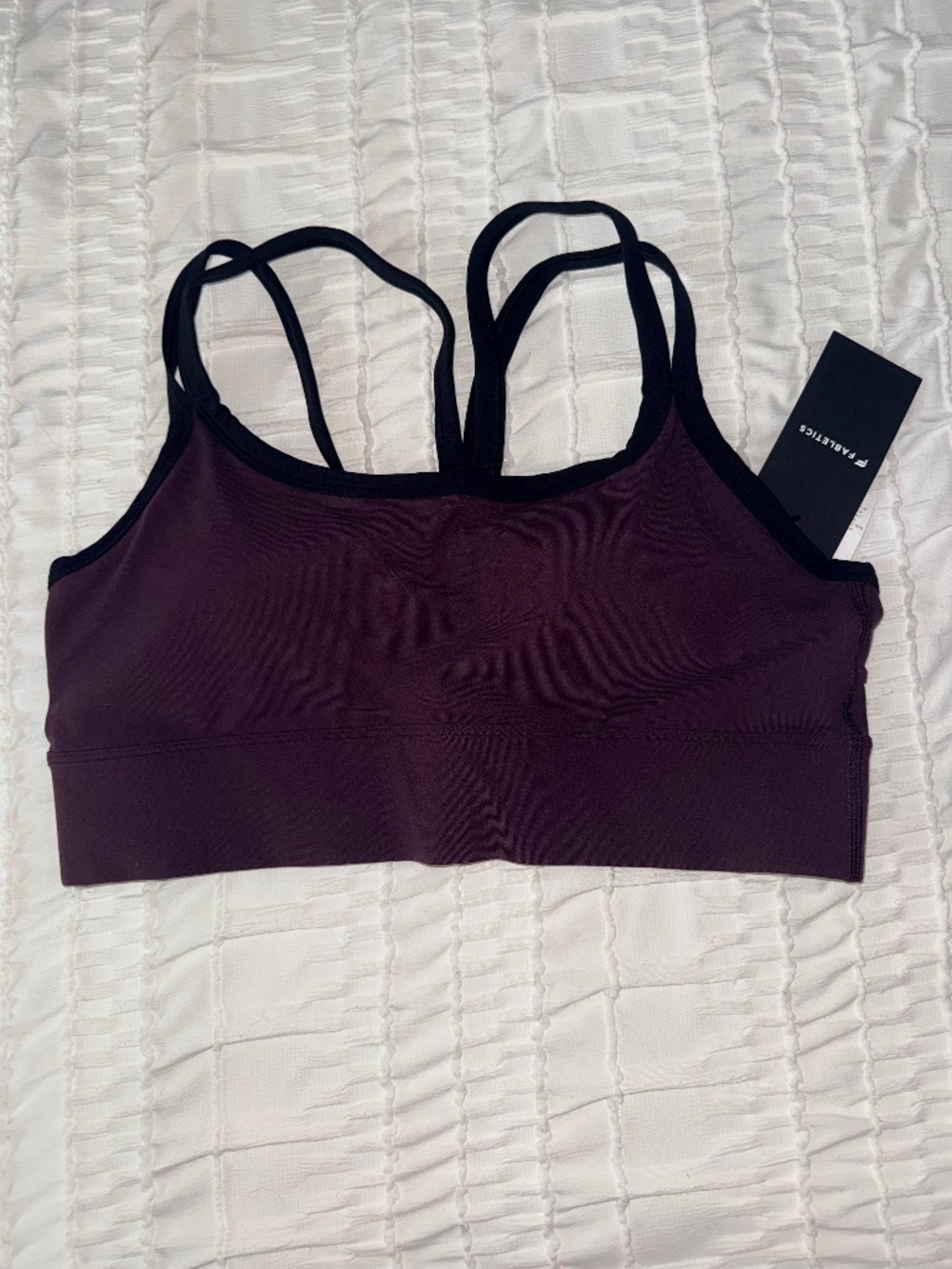 Matching Fabletics sports bra and leggings